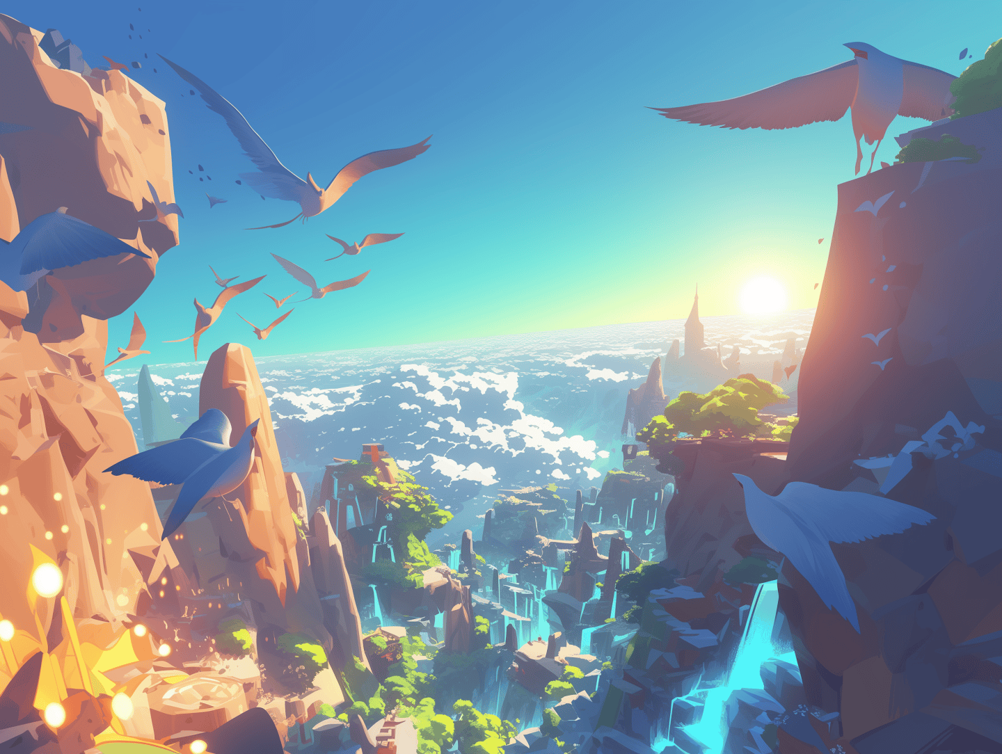 Liam and the City in the Sky — illustration from The Adventures of Liam